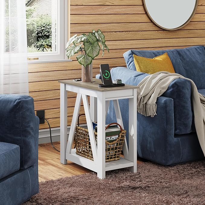 WLIVE End Tables Living Room Set of 2 - Image 7