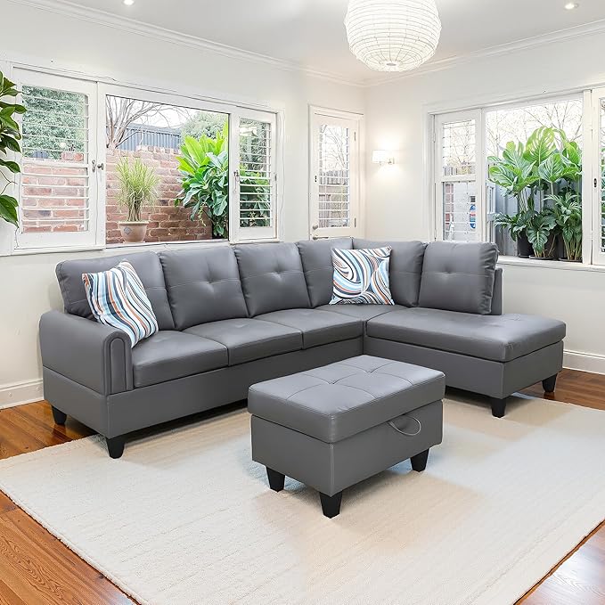 NicBex Sectional Couch 3 Pieces Sofa Set by NicBex