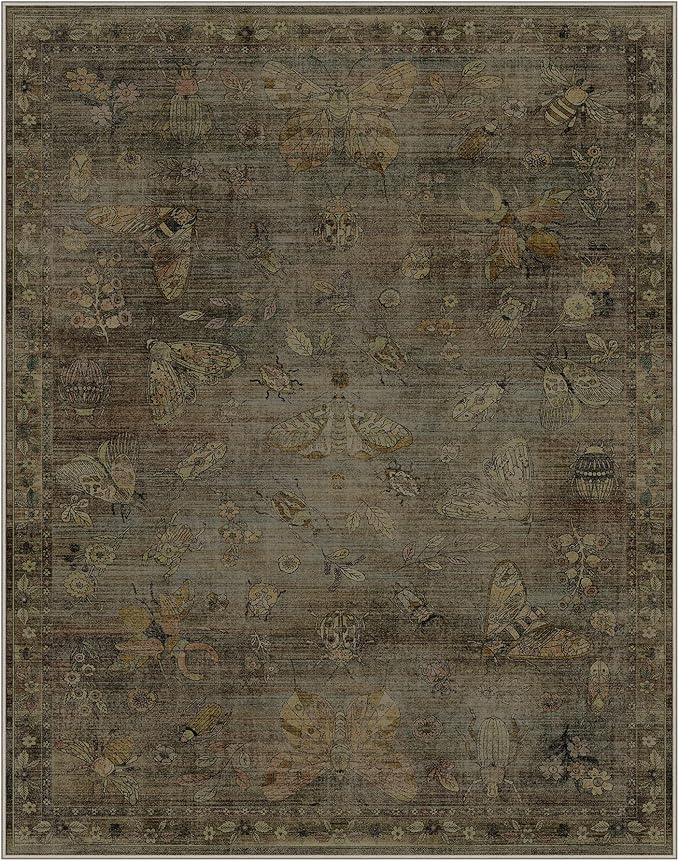 GENIMO 8x10 Area Rugs for Living Room, Machine Washable Non Slip Vintage Rugs - Image 9