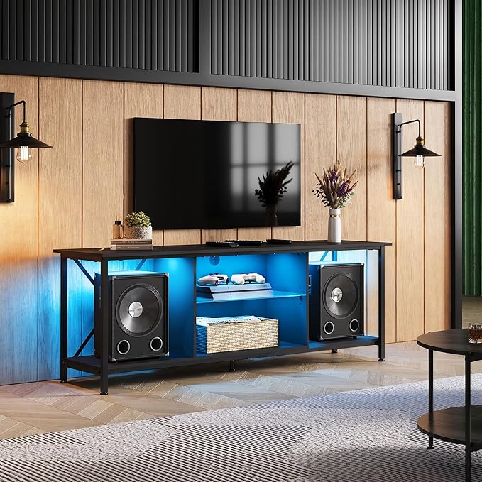 WLIVE TV Stand up to 65 Inch TV, Industrial TV Console - Image 2