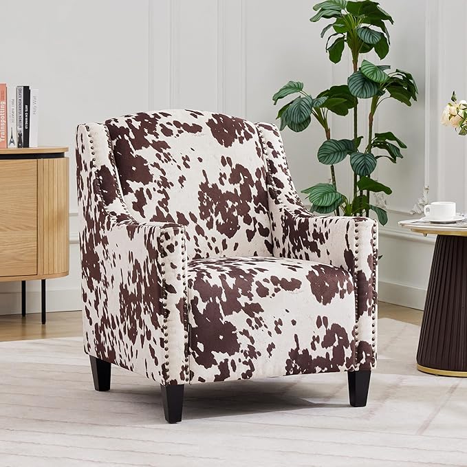 Ball & Cast Upholstered Arm Chair, Classic American Style Flower Design Fabric by BallCast