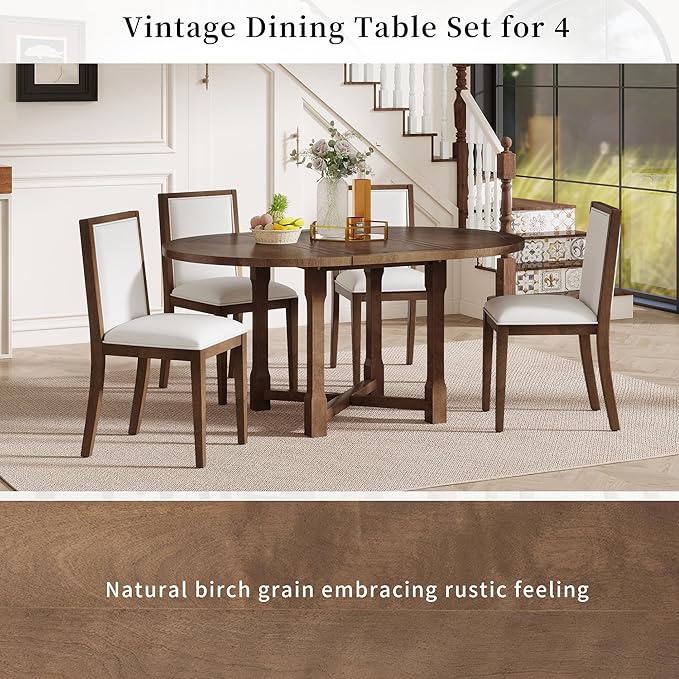 Ball & Cast Farmhouse 5 Pieces Dining Table Set - Image 6