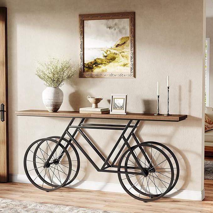 LITTLE TREE Narrow Sofa Table, 70.9-Inch Extra Long Console Table - Image 2