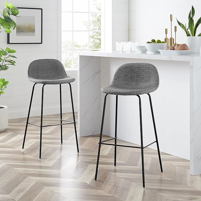 Crosley Furniture Riley Upholstered Seat Bar Stools Set of 2 - Image 5