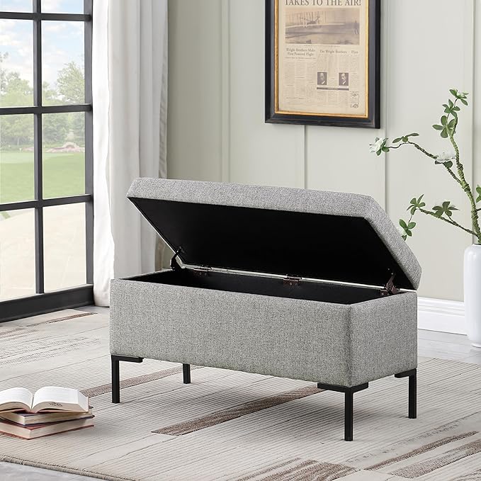 HomePop Upholstered Storage Bench - Image 4