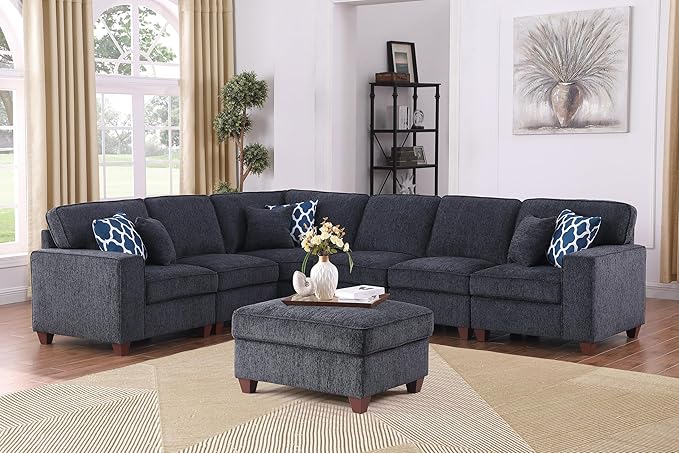 116" Convertible Sectional Couch by Unknown