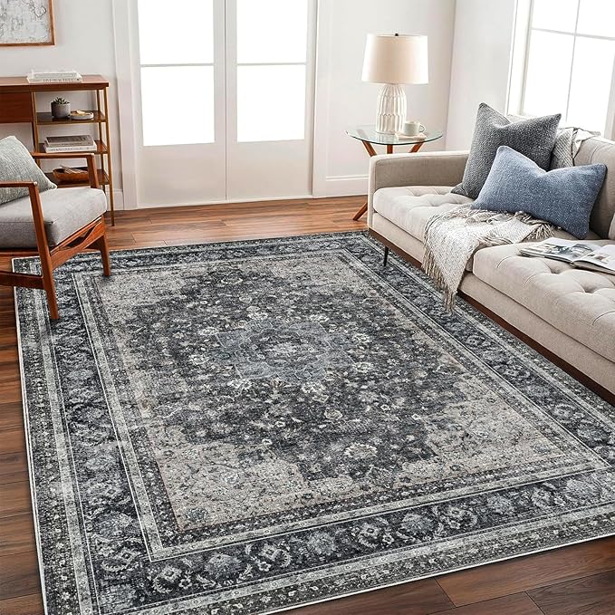 Area Rug 5'x7' Washable Rug Traditional Floor Cover Thin Retro Kitchen Indoor - Image 2