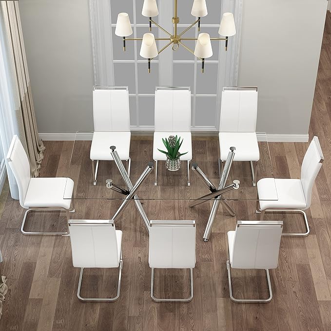 Dining Chairs Set, Kitchen Modern Metal Chairs - Image 2