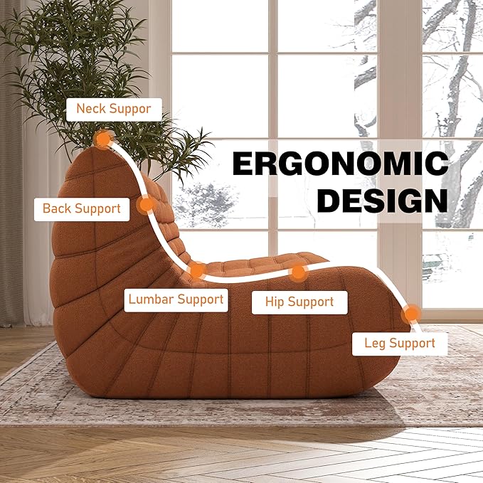 Bean Bag Chair, Oversized Fireside Chair Bean Bag Sofa Large Bean Bag Chair - Image 5