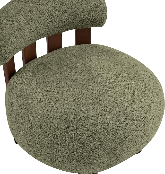 Christopher Knight Home Elvina Boucle Fabric Accent Chair, Solid Wood Single - Image 9