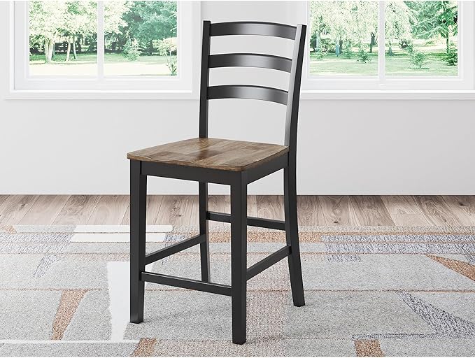 Signature Design by Ashley Wildenauer Farmhouse Armless Ladder Back Counter - Image 2