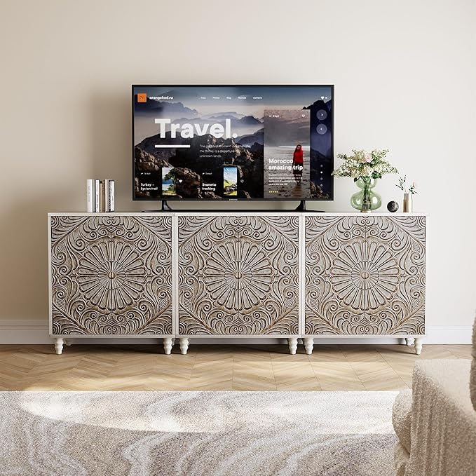 COSIEST Set of 3 32" Buffet Sideboard Cabinets by COSIEST