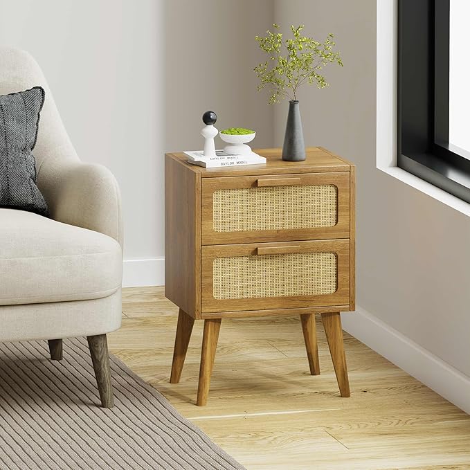 Rattan Nightstand, End Table, Side Table - Image 4