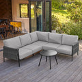 EAST OAK Corner Patio Furniture Set | Life Chatter 5-Seat Outdoor Furniture | by EASTOAK
