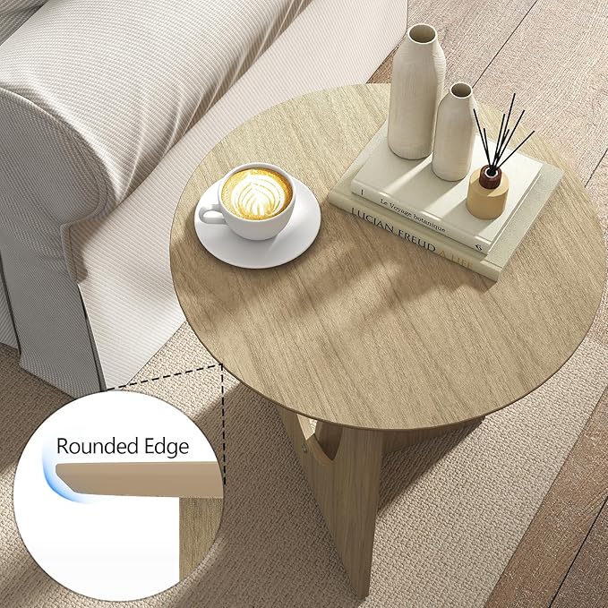 Round and Nature Side Table，Small Coffee Table - Image 4
