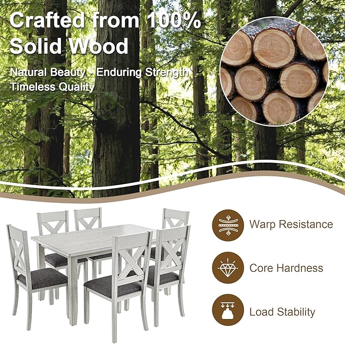 Solid Wood Dining Chair Set of 2, Part of Dining Table Set, Mix and Match Table - Image 6