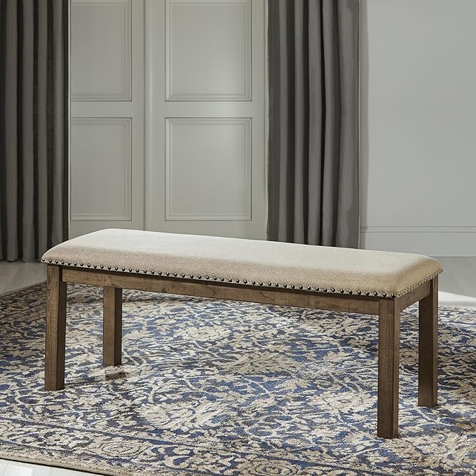 Signature Design by Ashley Moriville Casual Rustic Upholstered Dining Bench - Image 2
