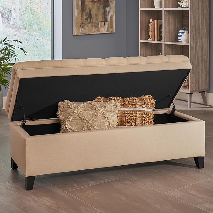 Ball & Cast 50" Upholstered Storage Ottoman - Image 10