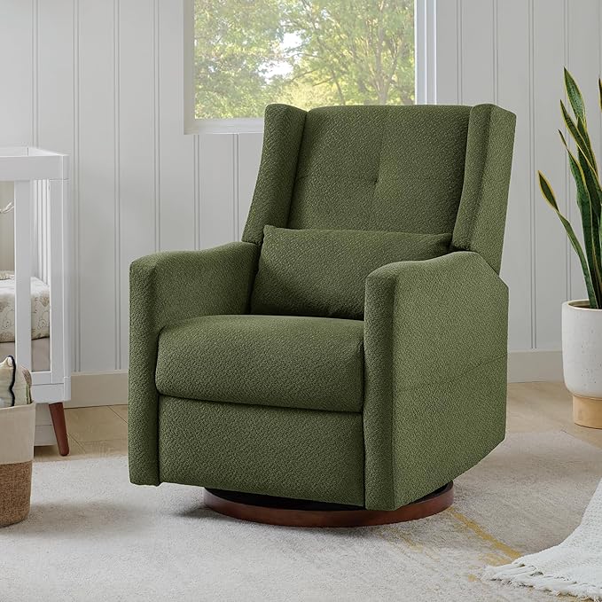 Upholstered Recliner Swivel Glider Nursery Chair Reclining Performance Fabric by Kislot