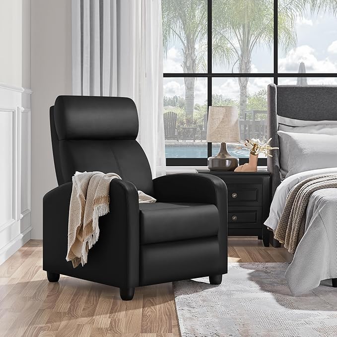 Yaheetech Recliner Chair PU Leather Recliner Sofa Home Theater Seating - Image 8