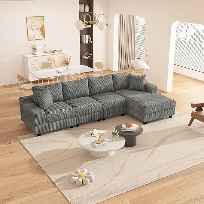 Eafurn 132.68" Oversized L Shaped Modular Sectional Sofa Couch by Unknown