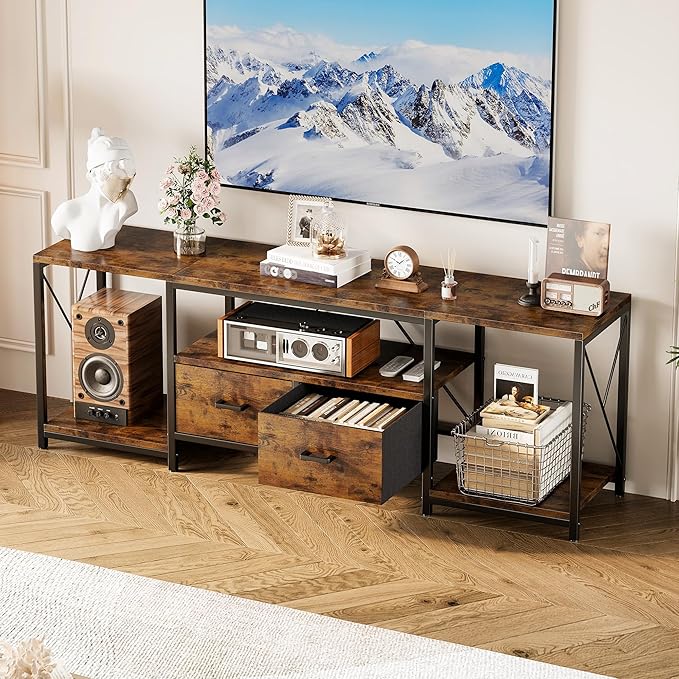 Homeiju TV Stand for TVs up to 75 Inch, Entertainment Center - Image 7