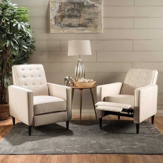 GDFStudio Marston Mid Century Modern Fabric Recliner - Image 2