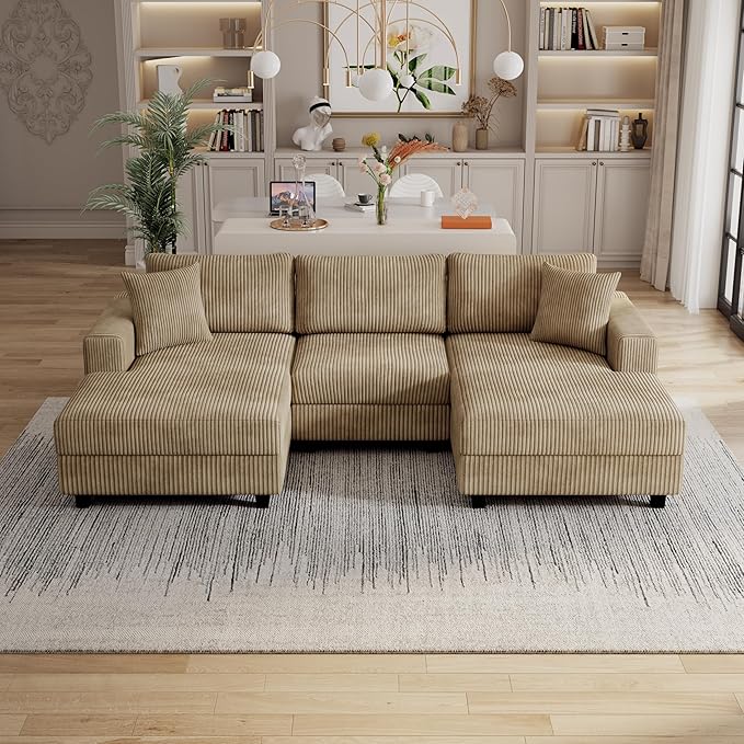 99" Symmetrical U Shaped Reversible Modular Sectional Sofa, Convertible Sofa - Image 3