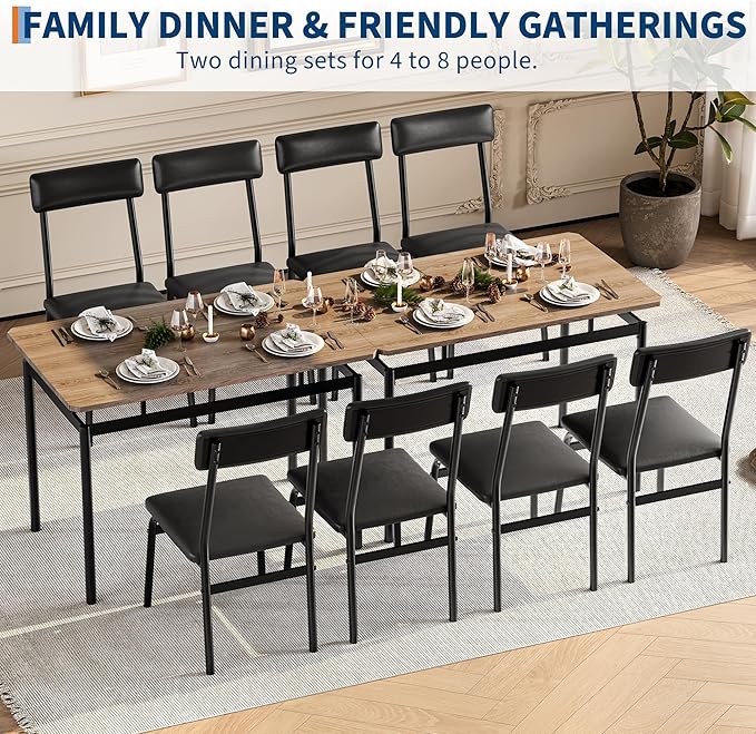 IDEALHOUSE 5 Piece Dining Room Table Set, Kitchen Table Set - Image 7