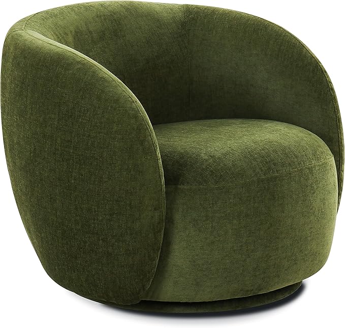 POLY & BARK Poole Lounge Chair in Distressed Green Velvet - Image 3