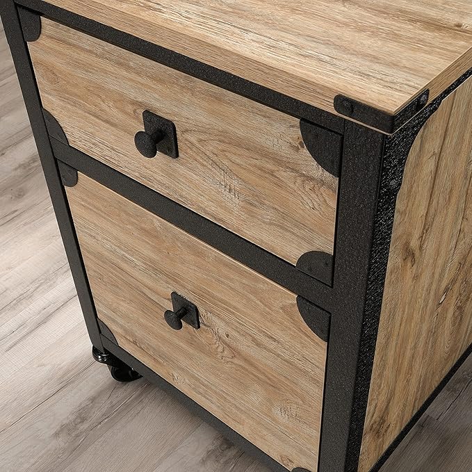 Sauder Steel River Pedestal File Cabinet, Metal Accent File Cabinet, Casters - Image 9