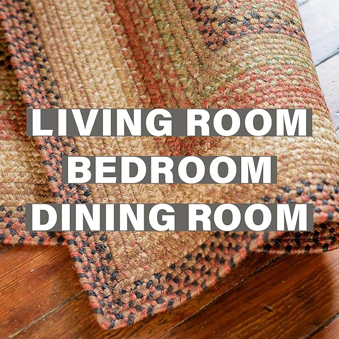 Homespice Gingerbread Jute Brown 6x9' Oval Braided Rugs - Image 8