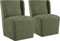 Dining Chairs with Casters Require Assembly Upholstered Wingback Single Sofa by Kislot