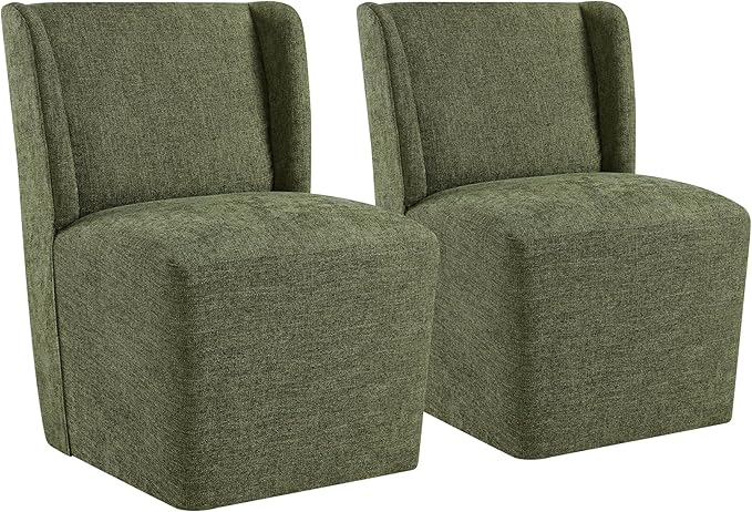 Dining Chairs with Casters Require Assembly Upholstered Wingback Single Sofa by Kislot