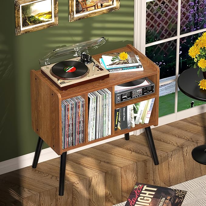 Record Player Table, Mid-Century Record Player Stand - Image 7