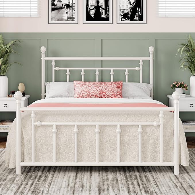 Allewie 14 Inch Full Size Metal Platform Bed Frame by Allewie