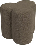 HomePop Upholstered Clover Shaped Ottoman Home Décor | Foot Rest Pouf – Dark by HomePop