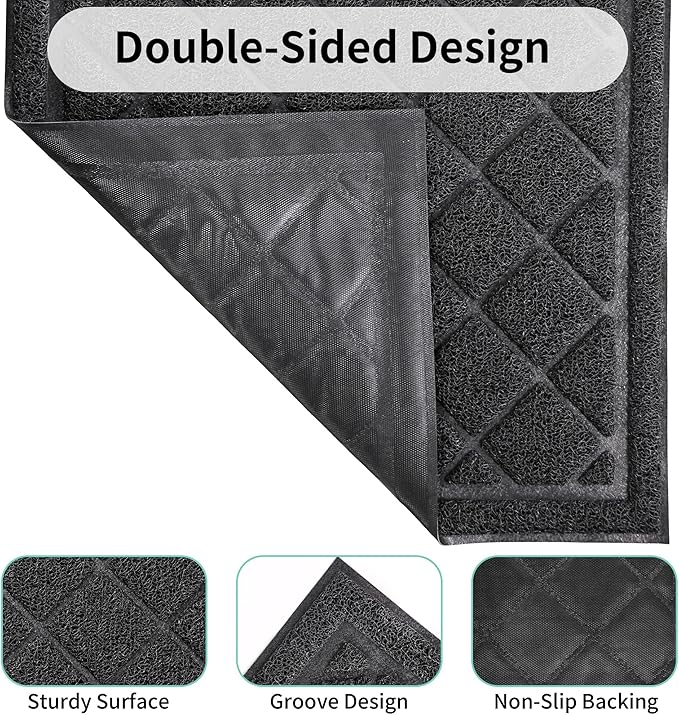 Front Door Mat Indoor Outdoor, Heavy Duty Low Profile Entrance Rug - Image 7