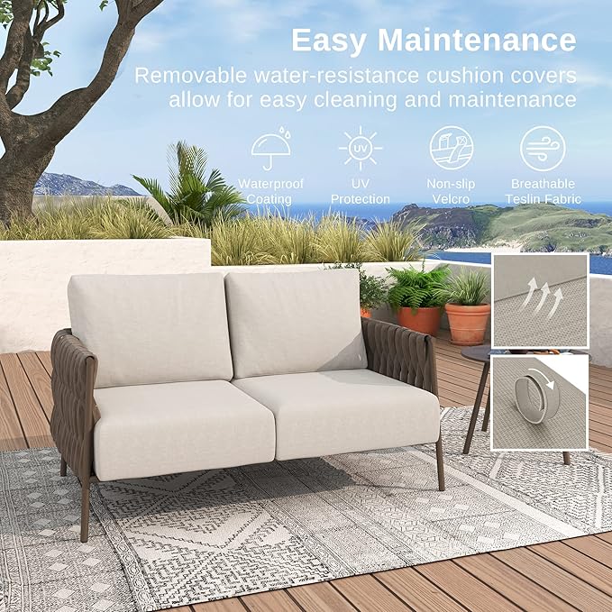 EAST OAK Life Chatter Loveseat, Outdoor Furniture, Deep Seating - Image 7