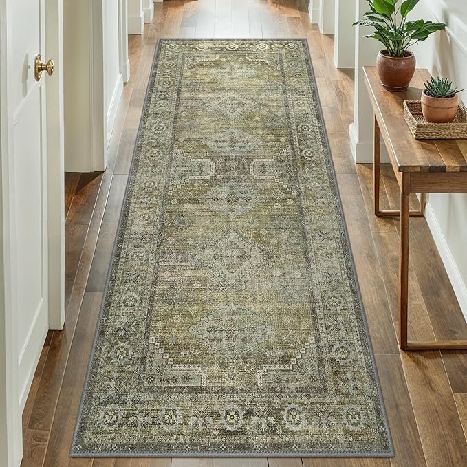 GENIMO Runner Rug 2x5 Non Slip Machine Washable Vintage Hallway Runner Rugs - Image 3