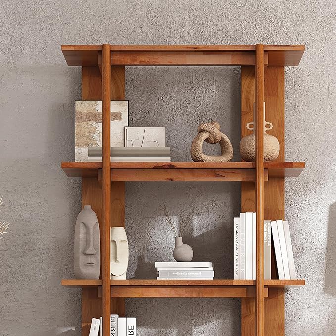 Christopher Knight Home Milio Modern 4 Shelf Bookcase, Acacia Solid Wood Book - Image 5