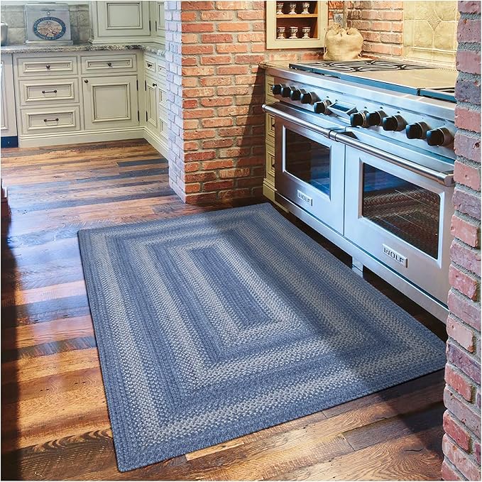 Denim Blue Small Braided Rugs, 2x3' Rectangle - Image 10