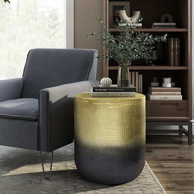 SIMPLIHOME Nova Boho 19 Inch Wide Metal Side Table in Gold Ombre, Fully - Image 2
