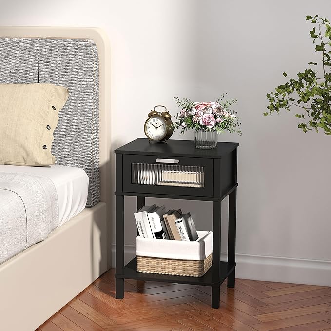 Nightstand Wooden Bedside Table - Image 4