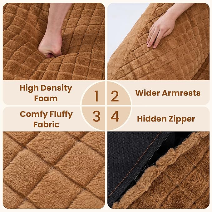 Bean Bag Chairs for Adults, Giant Beanbag Sofa Comfy Reading Chair, Oversized - Image 6