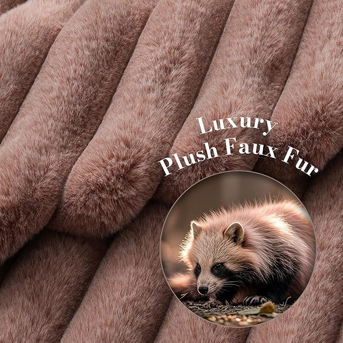 Amélie Home Faux Fur Throw Blanket - Image 3
