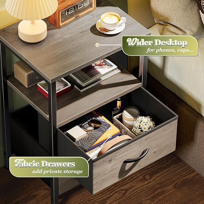 Huuger Night Stand Set of 2, Nightstand - Image 5