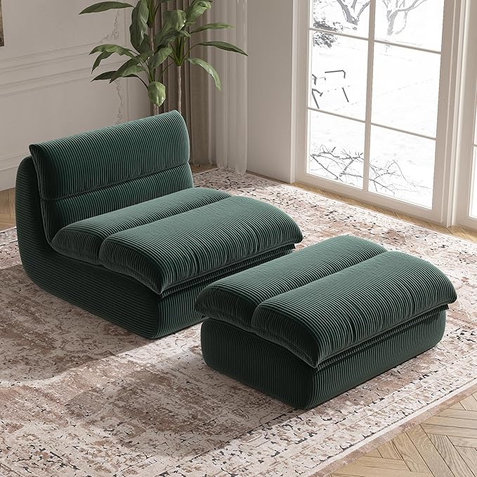 Bean Bag Chair with Ottoman, Cozy Comfy Reading Nook Chairs, Ultra Soft - Image 7