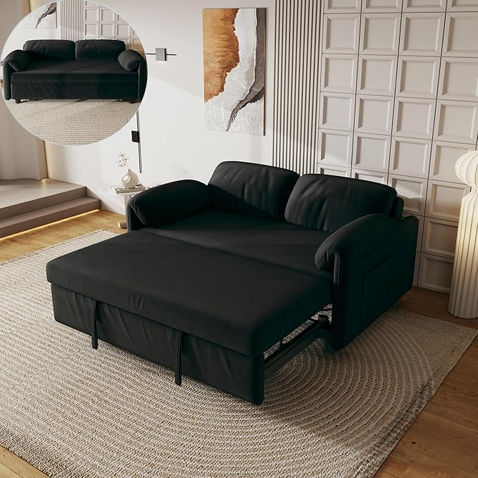 ERYE 3 in 1 Loveseat Sofa Convertible Sleeper Sofabed, Functional Recliner by Unknown