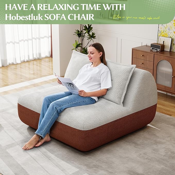 Hobestluk Small Sofa Couch Lounge Sofa Chair - Image 3